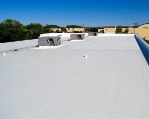 Commercial roof another view roof of commercial building as seen from a roofer's persective